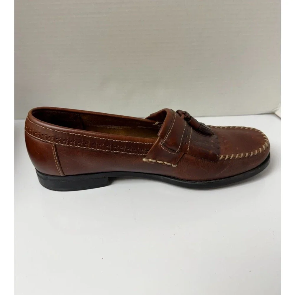 GH Bass Weejuns Kiltie Tassel Men's Loafer 10.5 D Brown